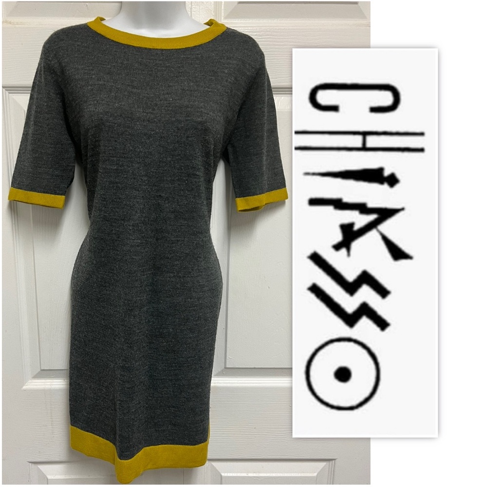 Chiasso Grey/Mustard Knit Dress